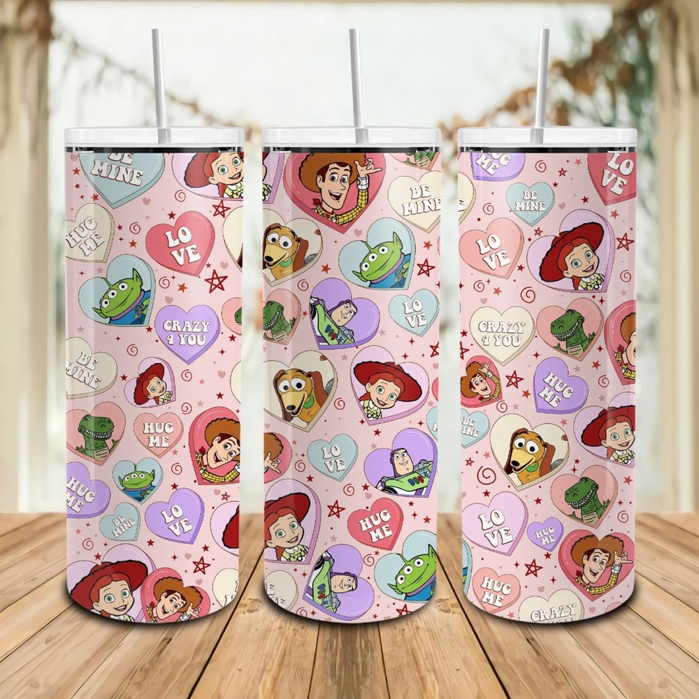 Disney Valentines Day Toy Story Tumbler 20oz